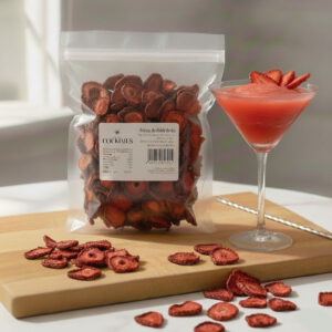 Fresa Deshidratada para Decoración de Cócteles