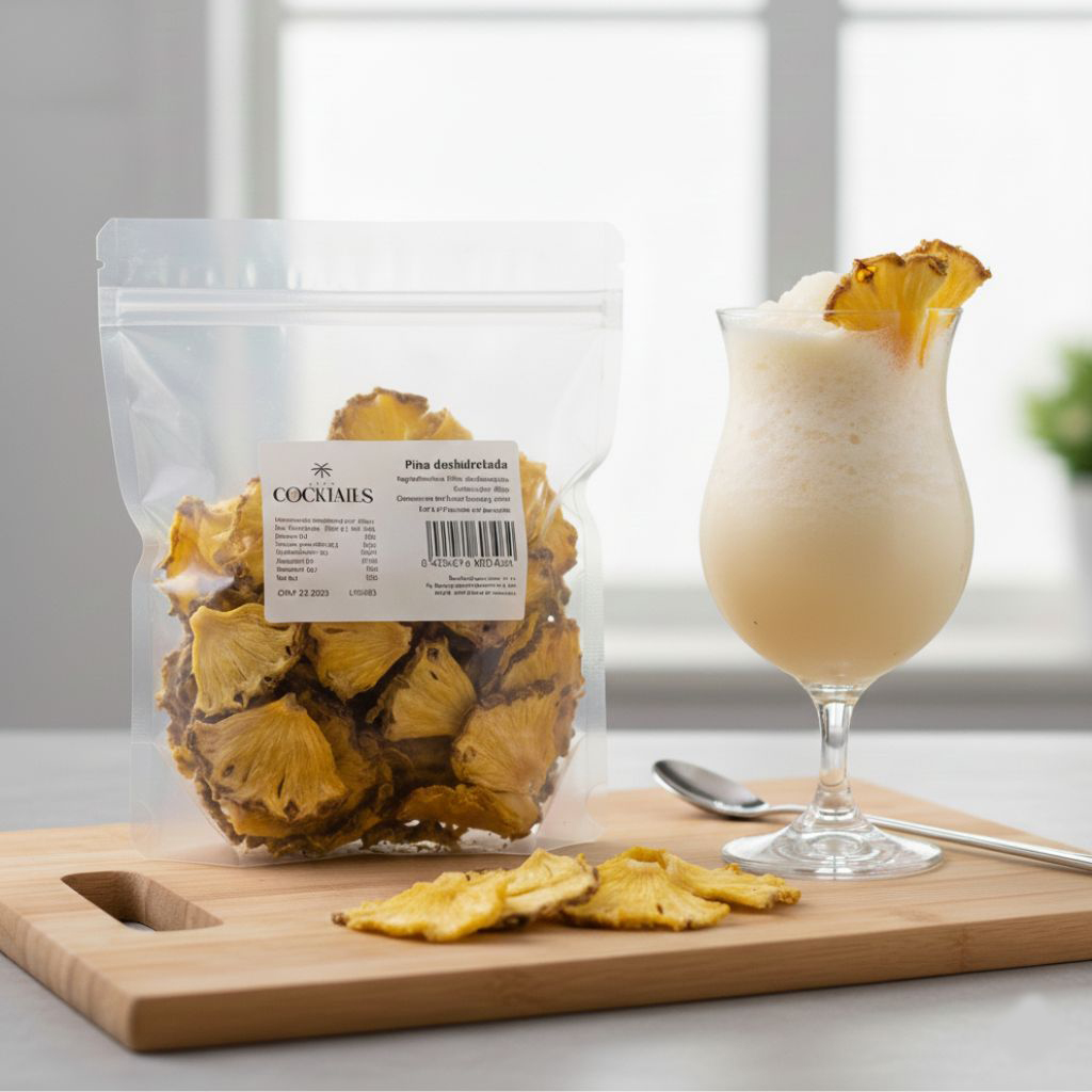 Piña Deshidratada para Decoración de Cócteles