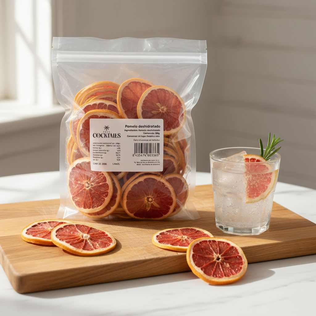 Pomelo Deshidratado para Decoración de Cócteles